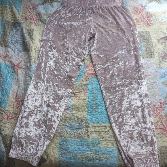 Crushed velvet jogging pants - Picture 4 of 7